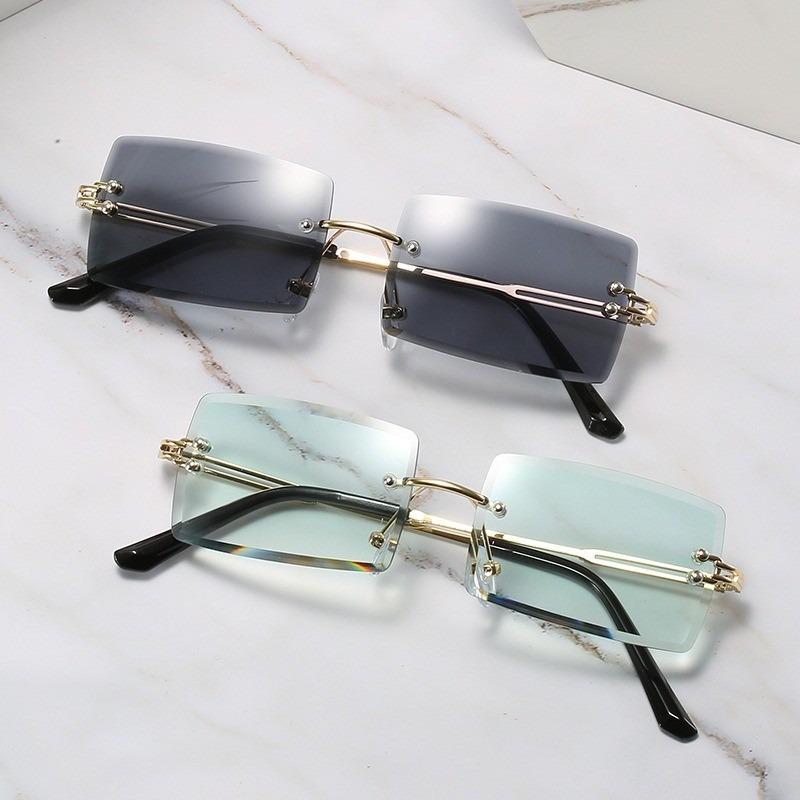 2/3pcs rimless square sunglasses Unisex, UV protection Perfect for beach & parties
2/3pcs rimless square sunglasses Unisex, UV protection Perfect for beach & parties
