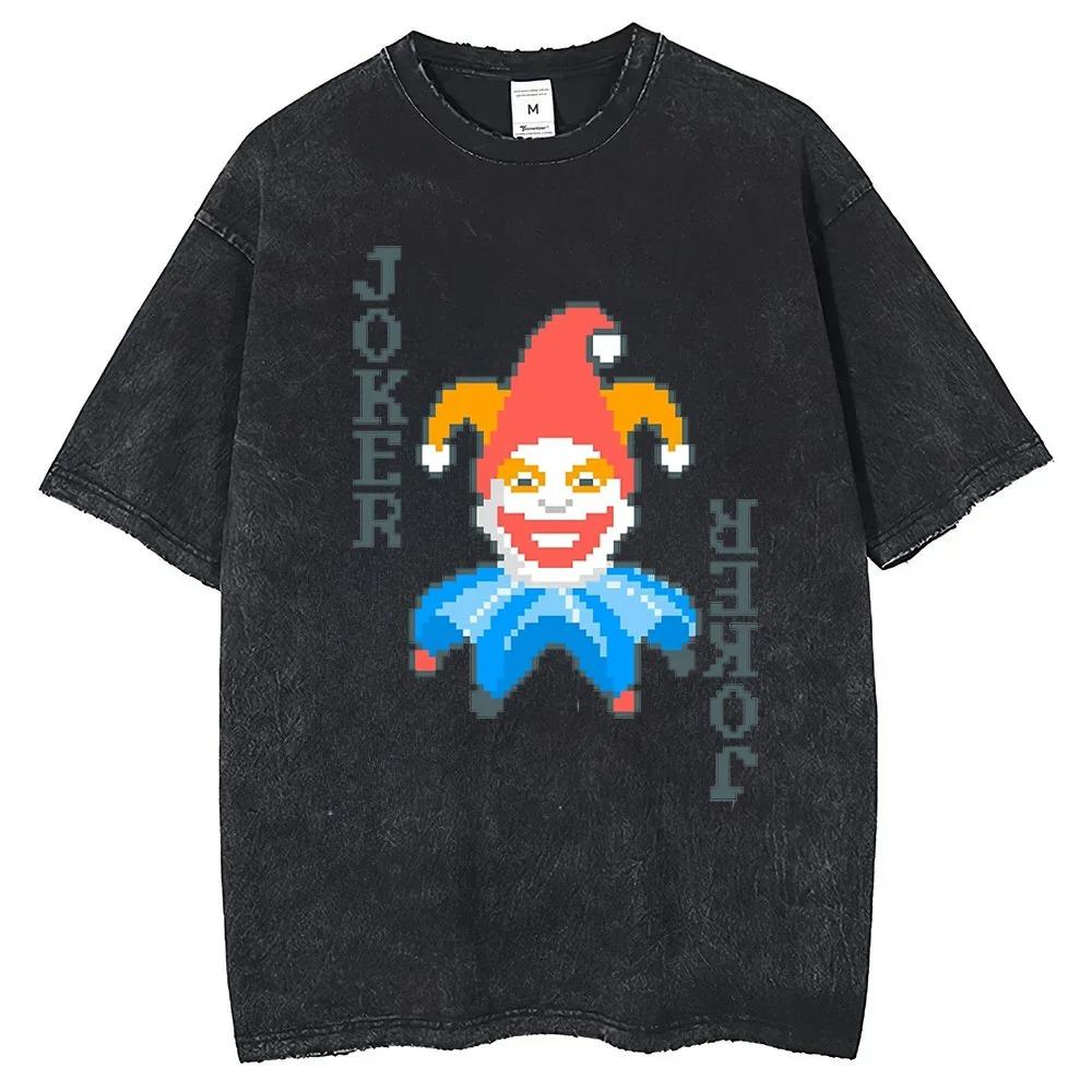 Balatro Game Card Joker Accessories Funny Graphic Print Tshirt Unisex Women Harajuku Retro Washed Cotton Streetwear Oversized Tees S
Balatro Game Card Joker Accessories Funny Graphic Print Tshirt Unisex Women Harajuku Retro Washed Cotton Streetwear Oversized Tees S