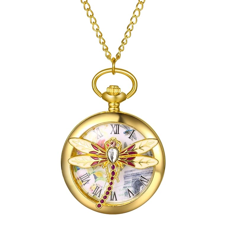 pocket watch ladies quartz type dragonfly cute goods elegant Numerical dial: waterproof rainproof large dial fashion Perfect for attending a banquet
pocket watch ladies quartz type dragonfly cute goods elegant Numerical dial: waterproof rainproof large dial fashion Perfect for attending a banquet