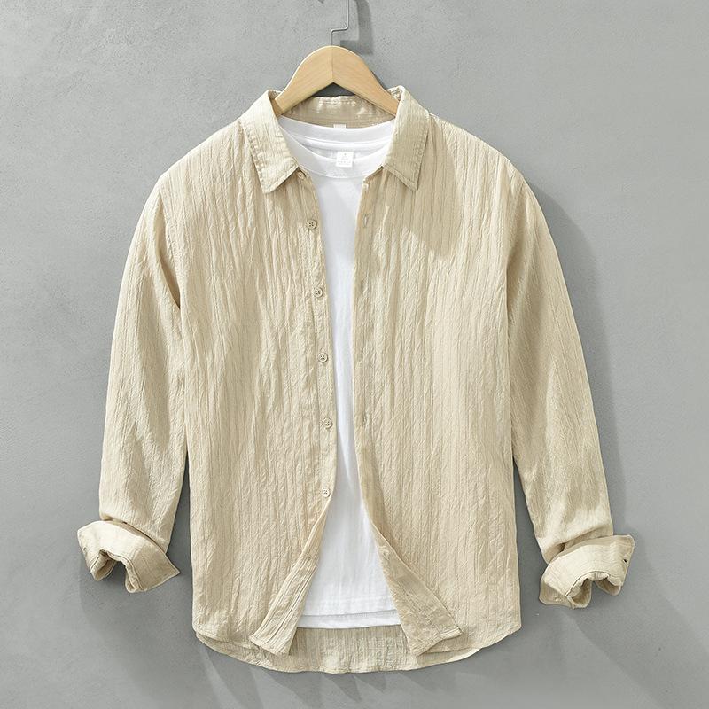 Korean Style Mens Long Sleeve Shirt Soft and Comfortable Stripes Textured Shirt Spring and Summer Daily Casual Tops XXXL абрикосовий
Korean Style Mens Long Sleeve Shirt Soft and Comfortable Stripes Textured Shirt Spring and Summer Daily Casual Tops XXXL абрикосовий