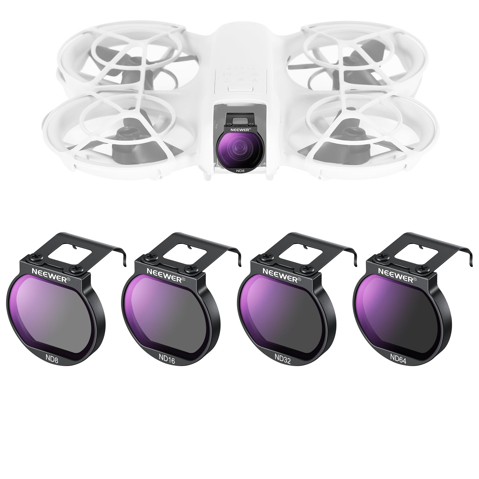 NEEWER ND Filter Set Compatible NEO 4 Pieces HD Glass Metal Frame Neutral Density Filter Lens Filter Drone Filter Aerial ND8+ND16+ND32+ND64 Ultra-thin
NEEWER ND Filter Set Compatible NEO 4 Pieces HD Glass Metal Frame Neutral Density Filter Lens Filter Drone Filter Aerial ND8+ND16+ND32+ND64 Ultra-thin