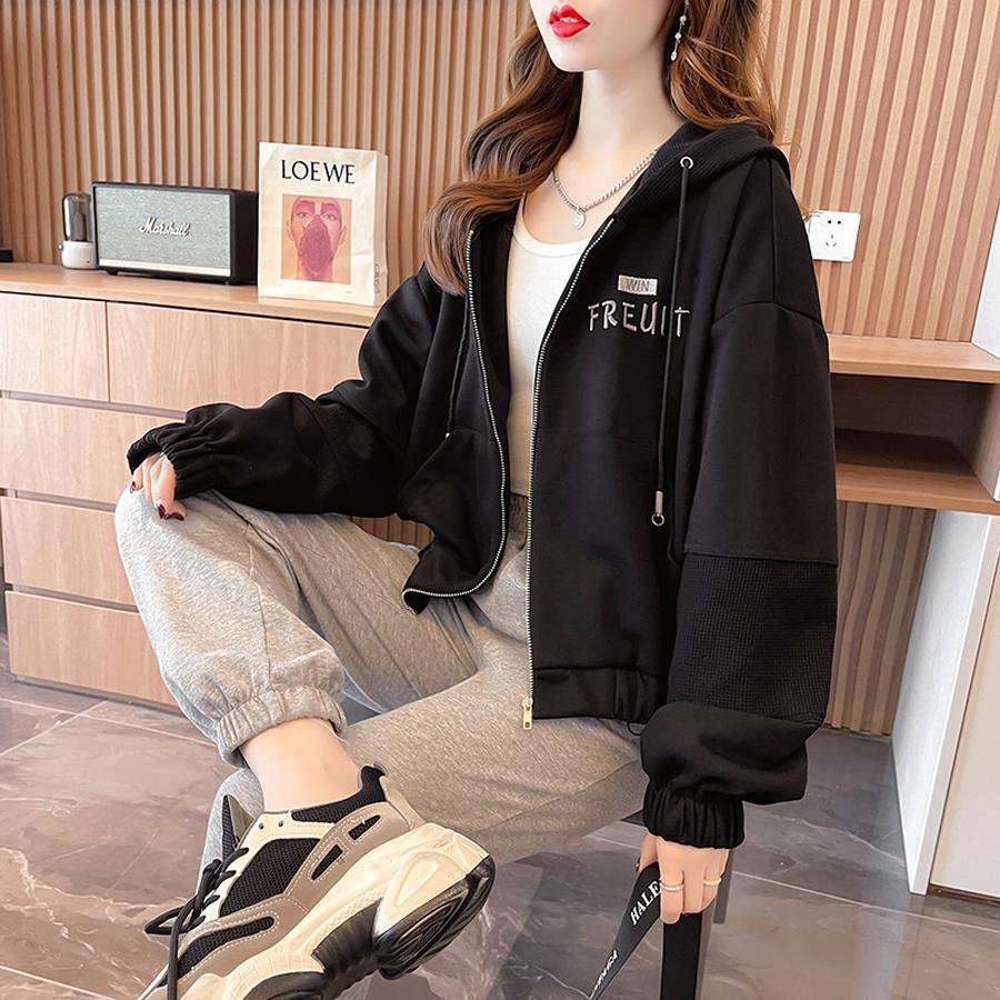Short Sleeve New Style Casual Fashion Oversized Sweatshirt Women Thin Loose Fit Slimming Autumn Jacket M чорний
Short Sleeve New Style Casual Fashion Oversized Sweatshirt Women Thin Loose Fit Slimming Autumn Jacket M чорний