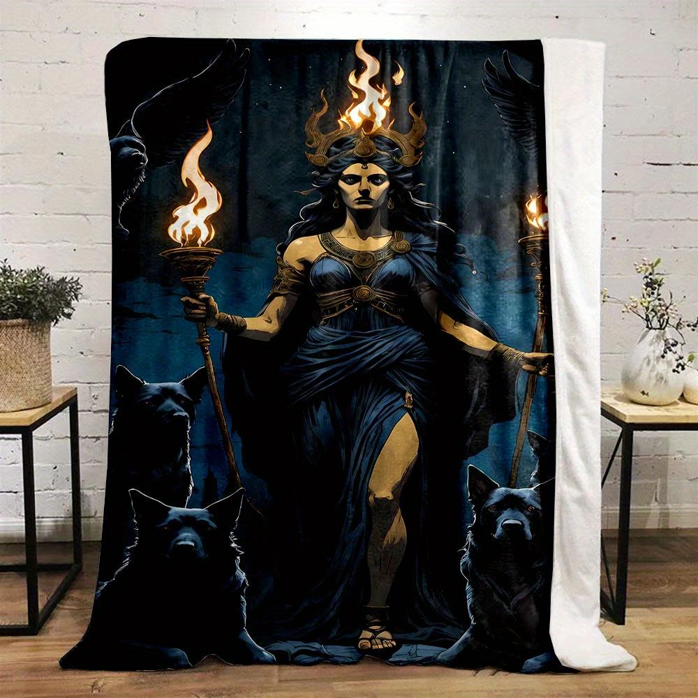 Mystical Hecate Goddess Blanket Reversible Torch Wolf Flannel for Nightly Comfort Pagan Gifts Mythical Magic 75x100cm
Mystical Hecate Goddess Blanket Reversible Torch Wolf Flannel for Nightly Comfort Pagan Gifts Mythical Magic 75x100cm