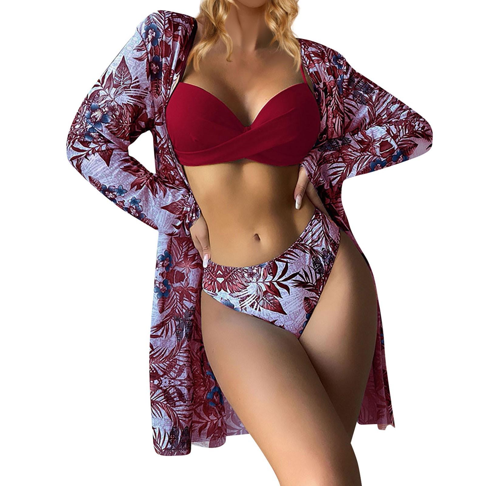 Women s Bikini Floral Sexy Quick-drying Swimsuit 3-piece Set XL винний
Women s Bikini Floral Sexy Quick-drying Swimsuit 3-piece Set XL винний