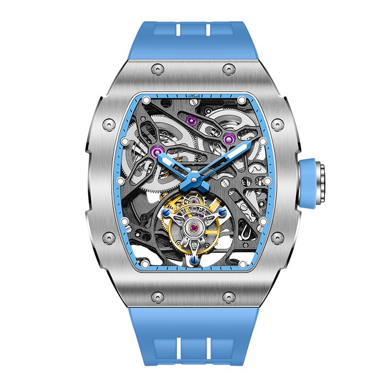 HAOFA Tourbillon Automatic Watch Mechanical 316L Stainless Steel Titanium Magnesium Alloy Skeleton Watch Sports Watch Dual Drive Business Fashion Gift синій
HAOFA Tourbillon Automatic Watch Mechanical 316L Stainless Steel Titanium Magnesium Alloy Skeleton Watch Sports Watch Dual Drive Business Fashion Gift синій
