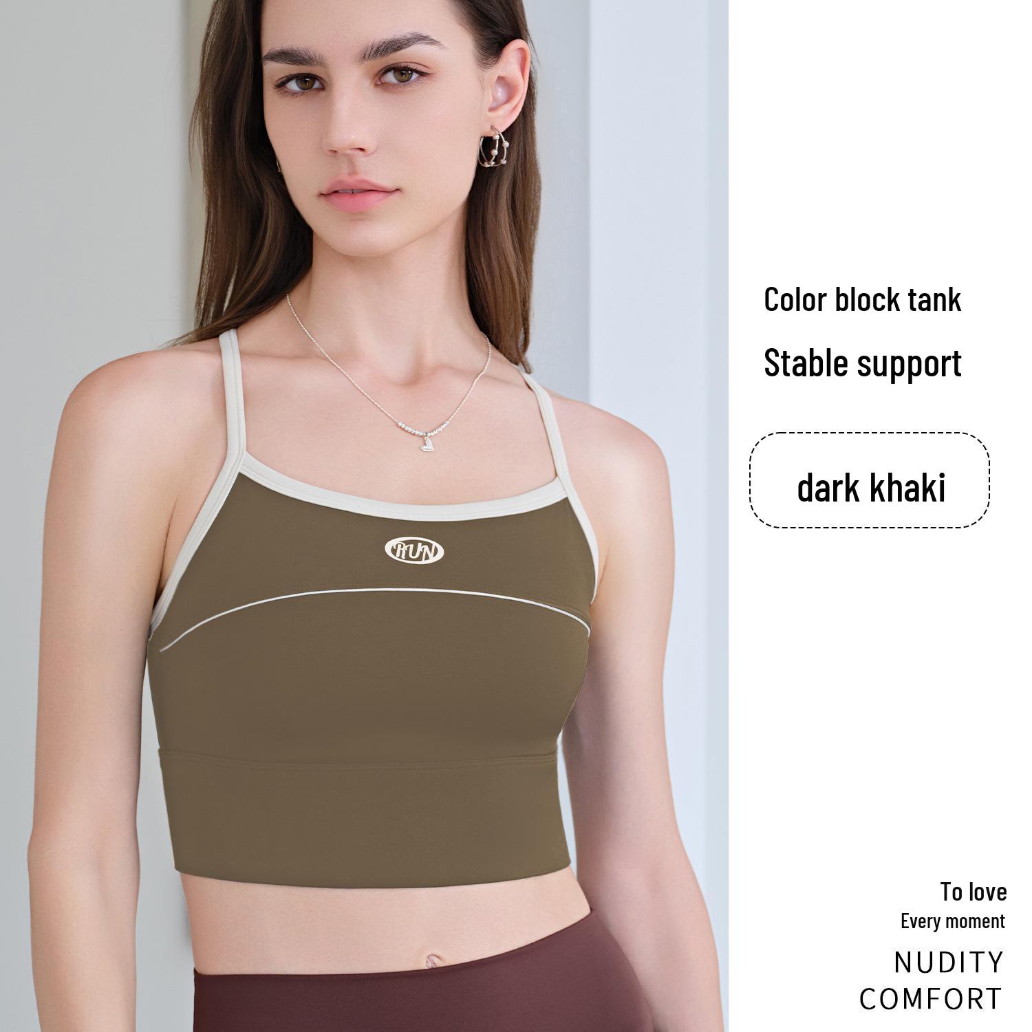 Jiuyi Racerback Sports Bra: Colorblock, Shockproof, Anti-Exposure, Thin Straps, Yoga-Ready Beautiful Back Design L
Jiuyi Racerback Sports Bra: Colorblock, Shockproof, Anti-Exposure, Thin Straps, Yoga-Ready Beautiful Back Design L