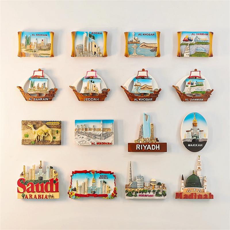 Saudi Arabia Kingdom tower Medina mosque 3D Stereoscopic Tourism souvenirs Resin painting Decoration home Refrigerator magnets
Saudi Arabia Kingdom tower Medina mosque 3D Stereoscopic Tourism souvenirs Resin painting Decoration home Refrigerator magnets