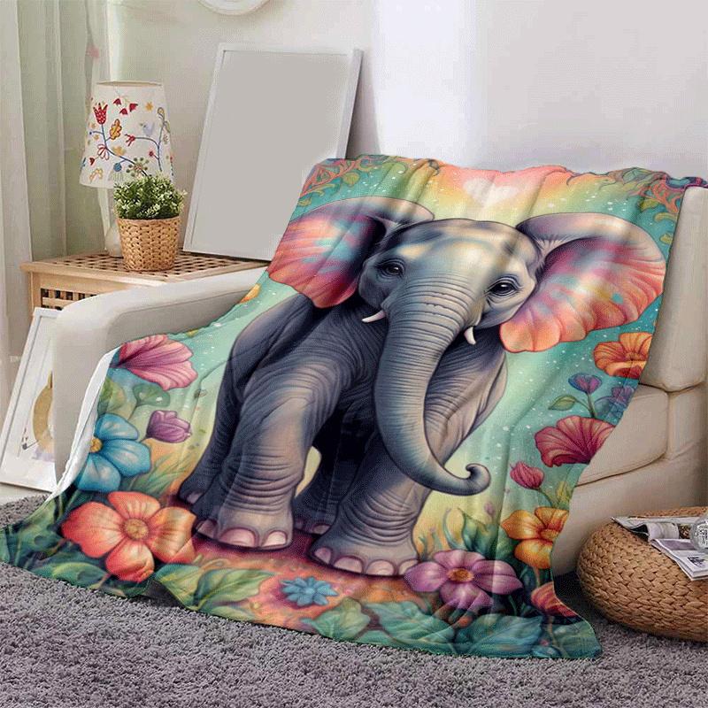 1pc Elephant Printing Lightweight Flannel Blanket, Comfortable and Warm Blanket, for Camping Sofa Bed and Couch Office, in All Seasons 130cmx150cm
1pc Elephant Printing Lightweight Flannel Blanket, Comfortable and Warm Blanket, for Camping Sofa Bed and Couch Office, in All Seasons 130cmx150cm