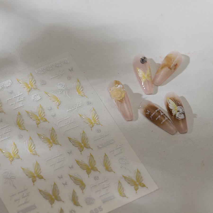 TENSOR Dynamic Butterfly M-885 Ice Transparent Adhesive Nail Stickers - Jelly Glue Series
TENSOR Dynamic Butterfly M-885 Ice Transparent Adhesive Nail Stickers - Jelly Glue Series