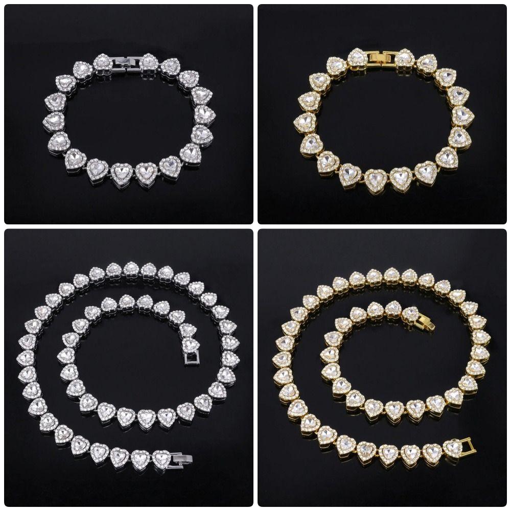 1Pcs Heart-shaped Chain Bracelet Alloy Rock Party Jewelry Durable Rhinestone Necklace 20cm Silver
1Pcs Heart-shaped Chain Bracelet Alloy Rock Party Jewelry Durable Rhinestone Necklace 20cm Silver
