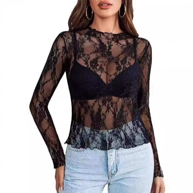 Women s Long Sleeved Transparent Shirt with See Through Floral Lace Top 2XL малиновий
Women s Long Sleeved Transparent Shirt with See Through Floral Lace Top 2XL малиновий