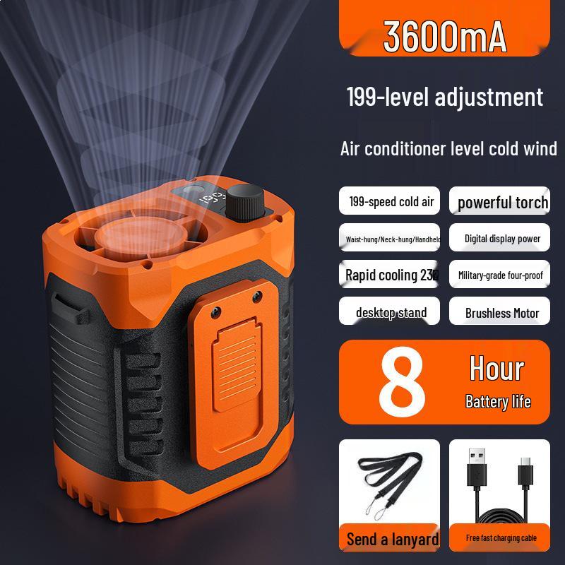 Portable USB Rechargeable Waist Fan with Brushless Motor for Outdoor and Construction Use New Waist Hanging Powerful Fan
Portable USB Rechargeable Waist Fan with Brushless Motor for Outdoor and Construction Use New Waist Hanging Powerful Fan