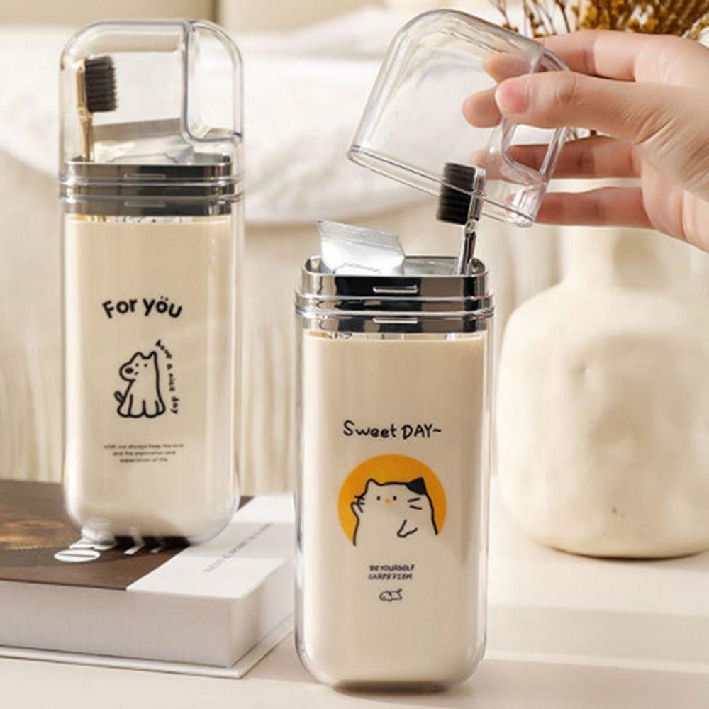2Pcs Cartoon Tooth Cylinder Sealed Wash Cup Set Mouthwash Cup Toothpaste Dispenser for Home Style A
2Pcs Cartoon Tooth Cylinder Sealed Wash Cup Set Mouthwash Cup Toothpaste Dispenser for Home Style A