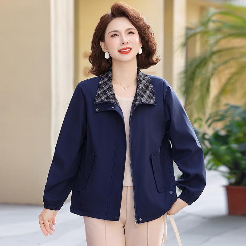 Lapel Mama Spring Jacket: Fashionable Long Sleeve Casual for Middle-Aged & Elderly Women 3XL (suggested 115-130 jin) темно-синього кольору
Lapel Mama Spring Jacket: Fashionable Long Sleeve Casual for Middle-Aged & Elderly Women 3XL (suggested 115-130 jin) темно-синього кольору