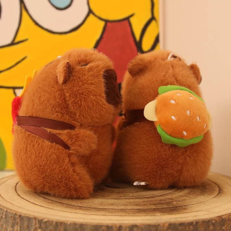 Capybara Hamburger Backpack Pendant: Cute Plush Toy Keychain Charm 4-inch Regular Chain
Capybara Hamburger Backpack Pendant: Cute Plush Toy Keychain Charm 4-inch Regular Chain