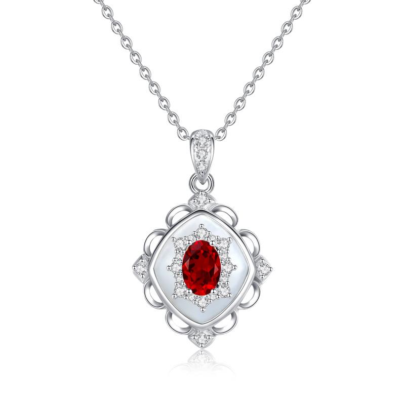 Niche S925 Sterling Silver Necklace Natural Crystal Shell Pendant Topaz Peridot Garnet Clavicle Chain
Niche S925 Sterling Silver Necklace Natural Crystal Shell Pendant Topaz Peridot Garnet Clavicle Chain
