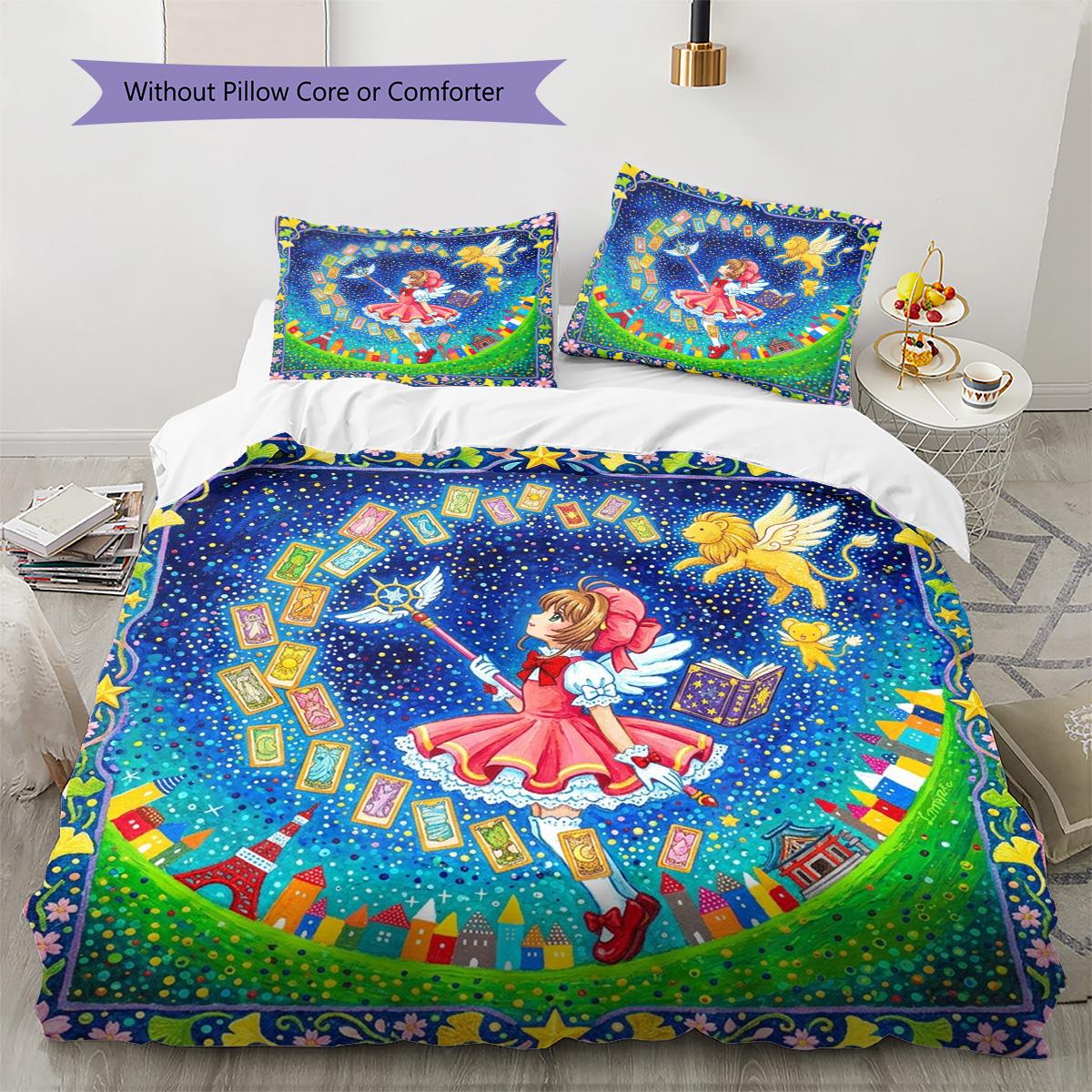Cardcaptor Sakura Pattern Bedding Quilt Set Quilt Cover Pillowcase Home Decoration Birthday Gift (1 * duvet cover + 2 * pillowcase, without core) 135x200cm
Cardcaptor Sakura Pattern Bedding Quilt Set Quilt Cover Pillowcase Home Decoration Birthday Gift (1 * duvet cover + 2 * pillowcase, without core) 135x200cm