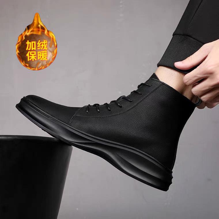 Men s Leather Martin Boots Leather High-top Casual Tooling Shoes British Style Mid-top Leather Shoes 44
Men s Leather Martin Boots Leather High-top Casual Tooling Shoes British Style Mid-top Leather Shoes 44