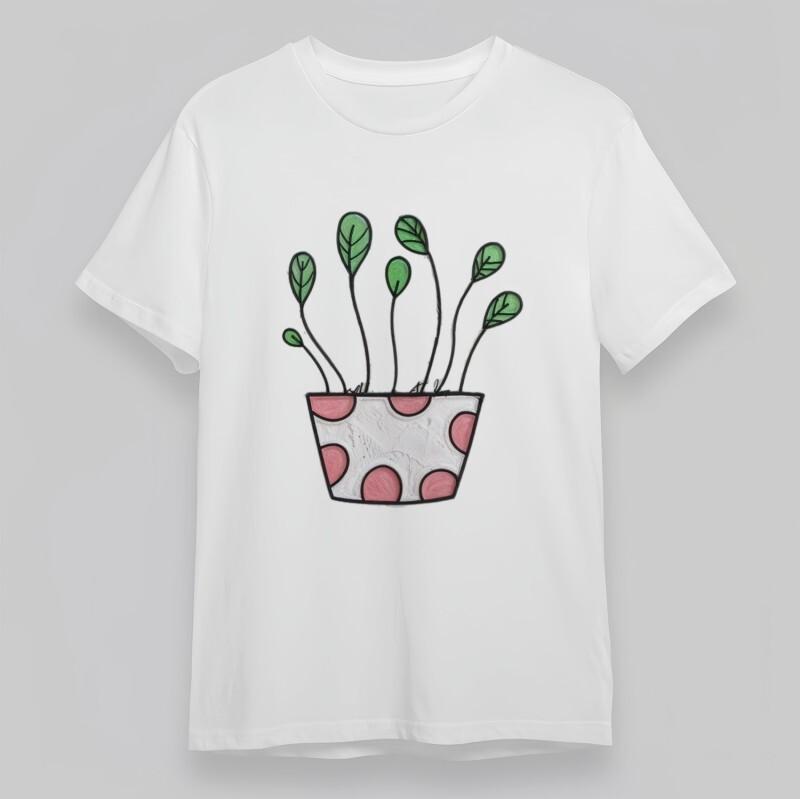 Women s Classic T-Shirt Polka Dot Pot with Black Stem Green Leaf Plus Size Tee L
Women s Classic T-Shirt Polka Dot Pot with Black Stem Green Leaf Plus Size Tee L