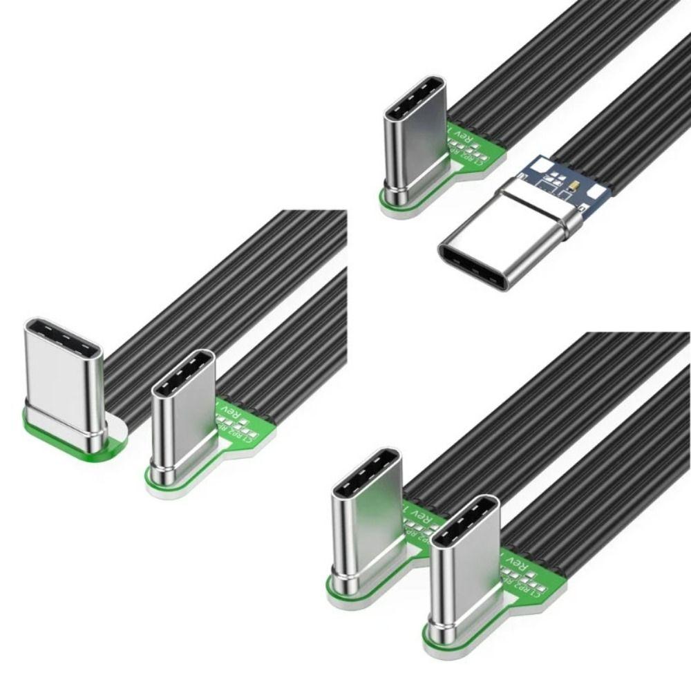 Double Headed Fast Charging Cord Anti Oxidation Type C To USB C Flat Cable Quick Charge 10cm-left right down up
Double Headed Fast Charging Cord Anti Oxidation Type C To USB C Flat Cable Quick Charge 10cm-left right down up