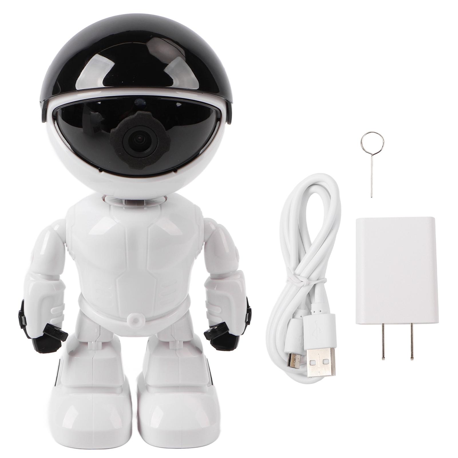 WiFi APP Robot Camera 1080P Інтерактивний пульт дистанційного керування Інтелектуальна камера стеження для домашнього господарства білий
WiFi APP Robot Camera 1080P Інтерактивний пульт дистанційного керування Інтелектуальна камера стеження для домашнього господарства білий