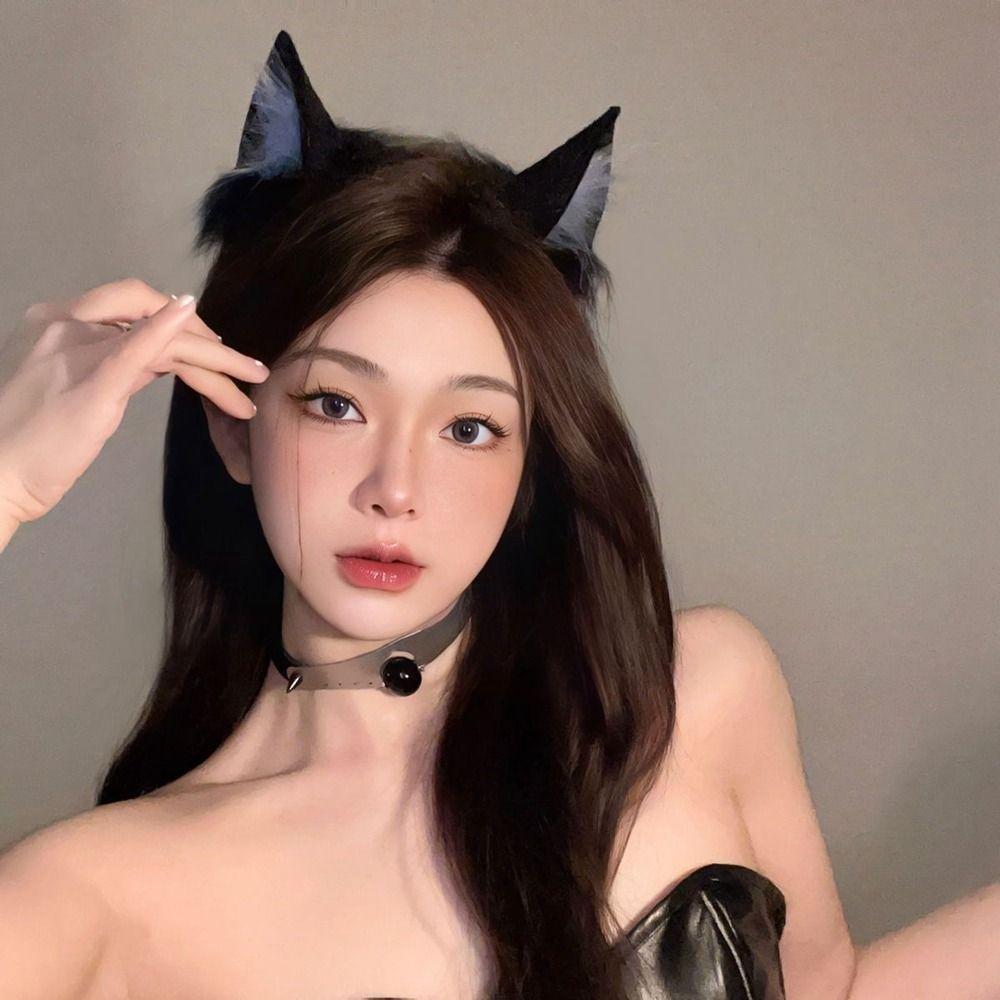 Lolita Cat Ears Headband Animals Plush Hair Band Cute Cosplay Headwear Makeup pure black
Lolita Cat Ears Headband Animals Plush Hair Band Cute Cosplay Headwear Makeup pure black