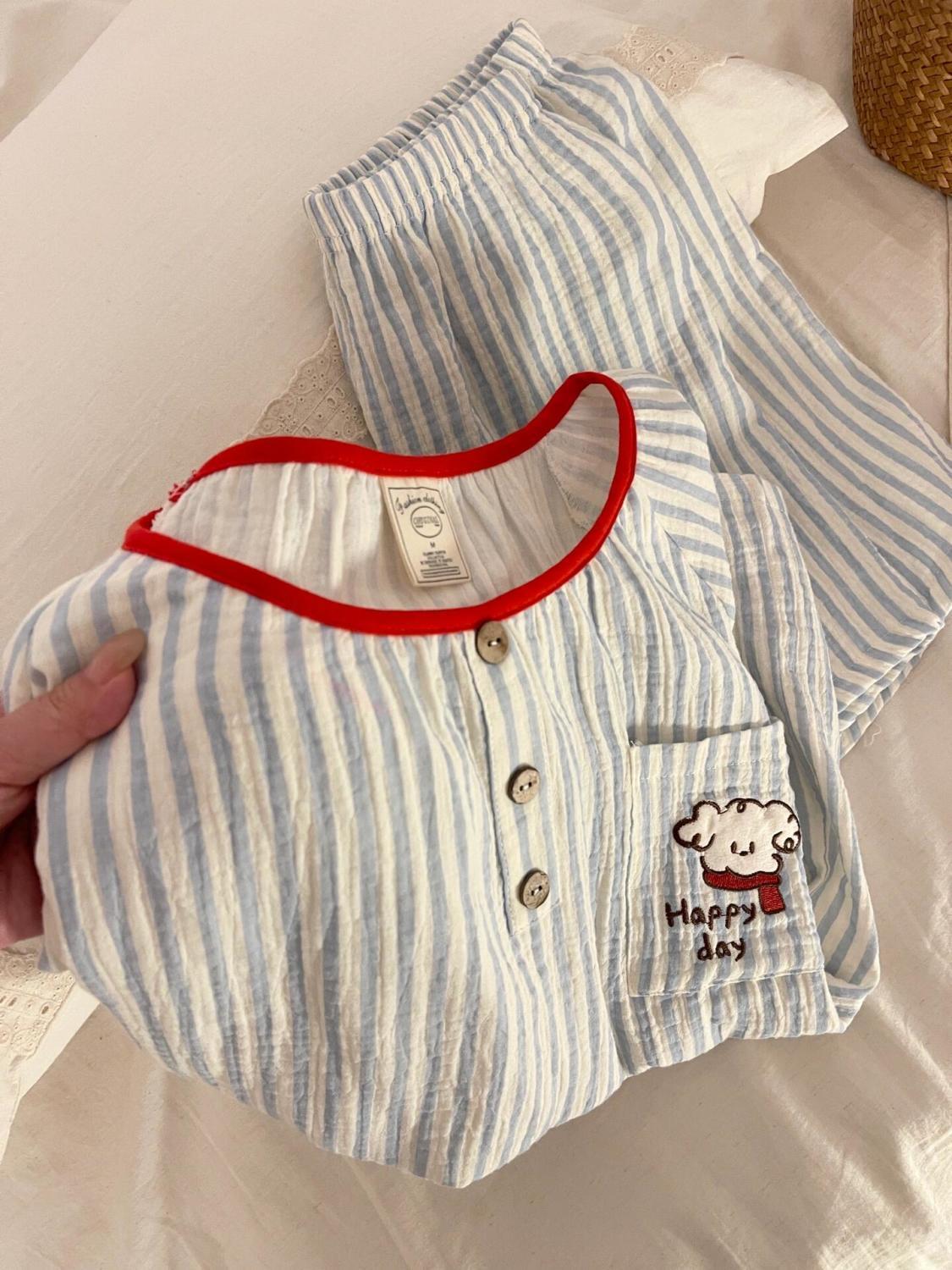 Striped Pocket Puppy Pajamas Women s Summer Short Sleeve Shorts Red Edge Two-piece Set Girls Can Wear Outside Loungewear XXL
Striped Pocket Puppy Pajamas Women s Summer Short Sleeve Shorts Red Edge Two-piece Set Girls Can Wear Outside Loungewear XXL