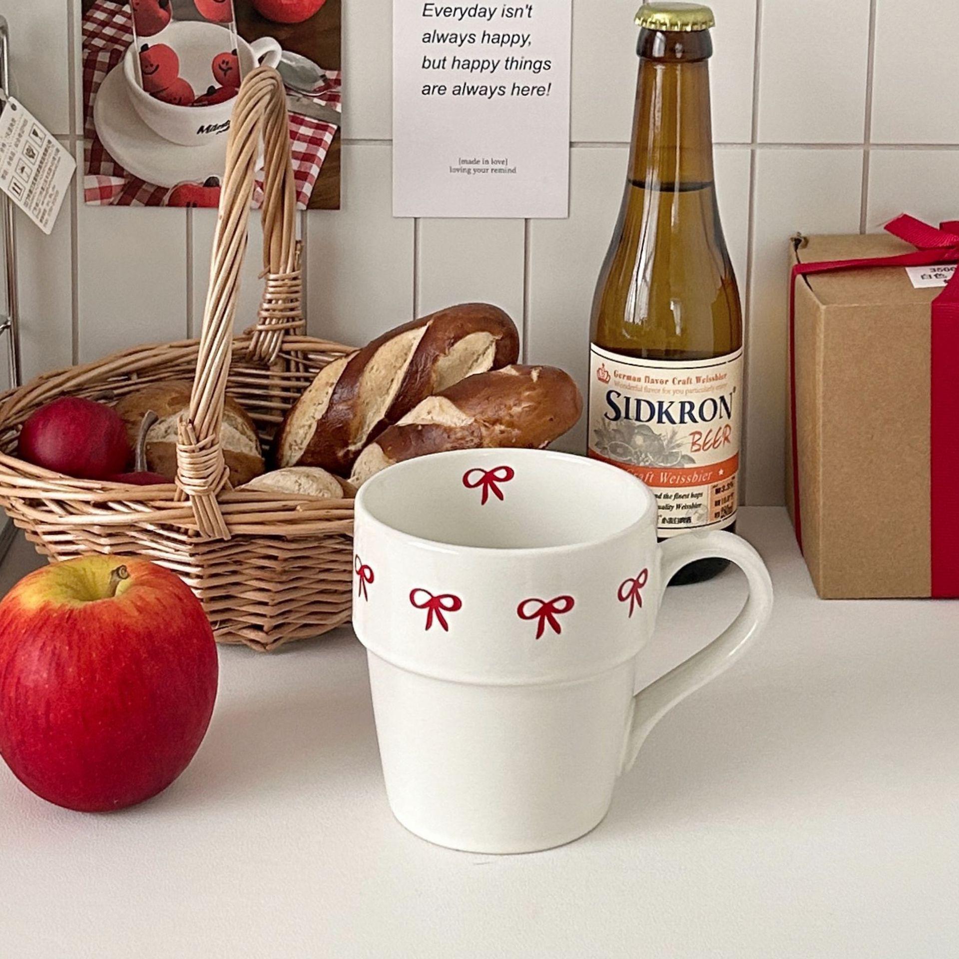 Корейский стиль блогера Бордово-красная кружка для кофе с бантом из керамики - Милый дизайн ручной росписи, Идеальный подарок на день рождения 201-300ml белый
Корейский стиль блогера Бордово-красная кружка для кофе с бантом из керамики - Милый дизайн ручной росписи, Идеальный подарок на день рождения 201-300ml белый