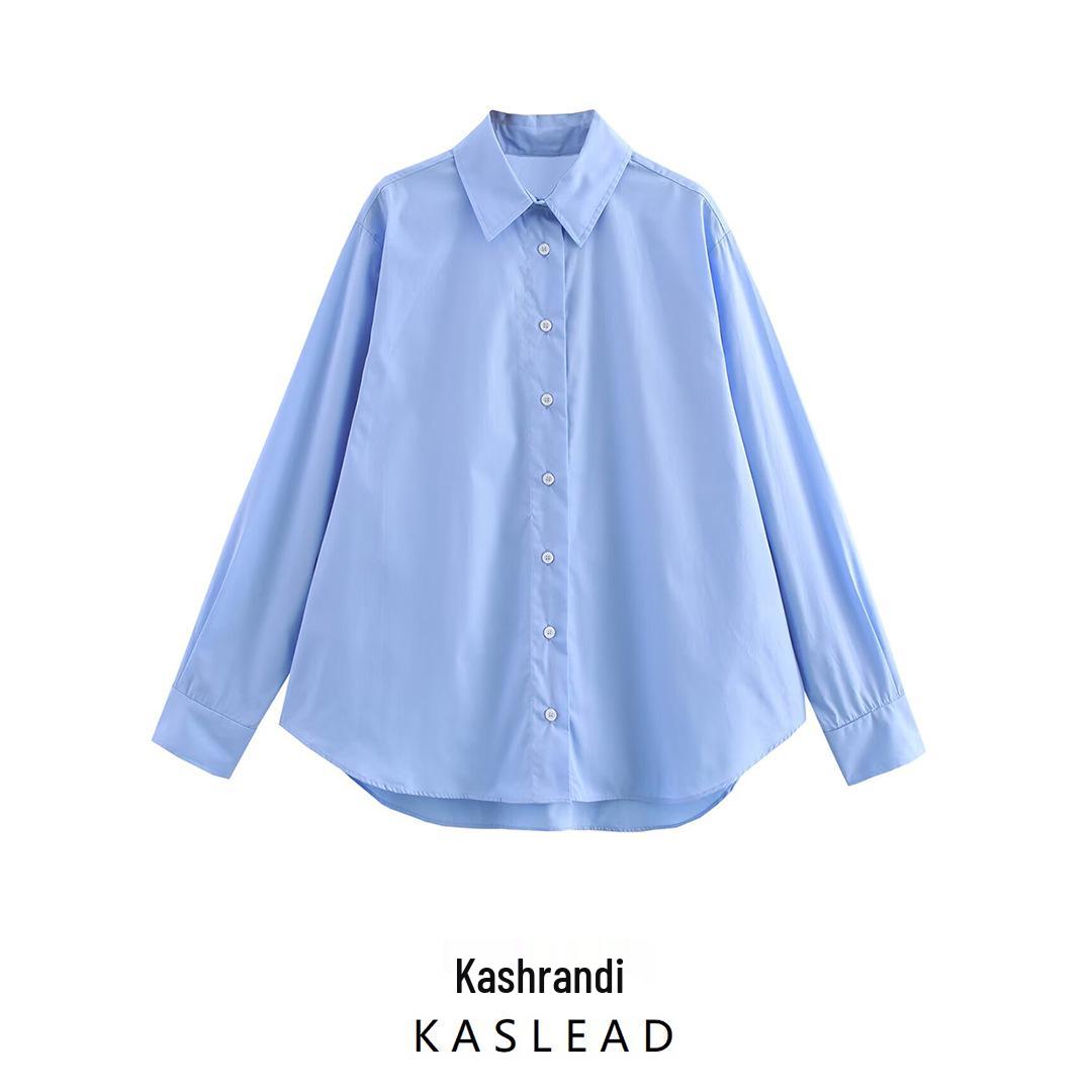 2025 Spring Women s European-American Poplin Cotton Shirt with Back Ring Detail M синій
2025 Spring Women s European-American Poplin Cotton Shirt with Back Ring Detail M синій