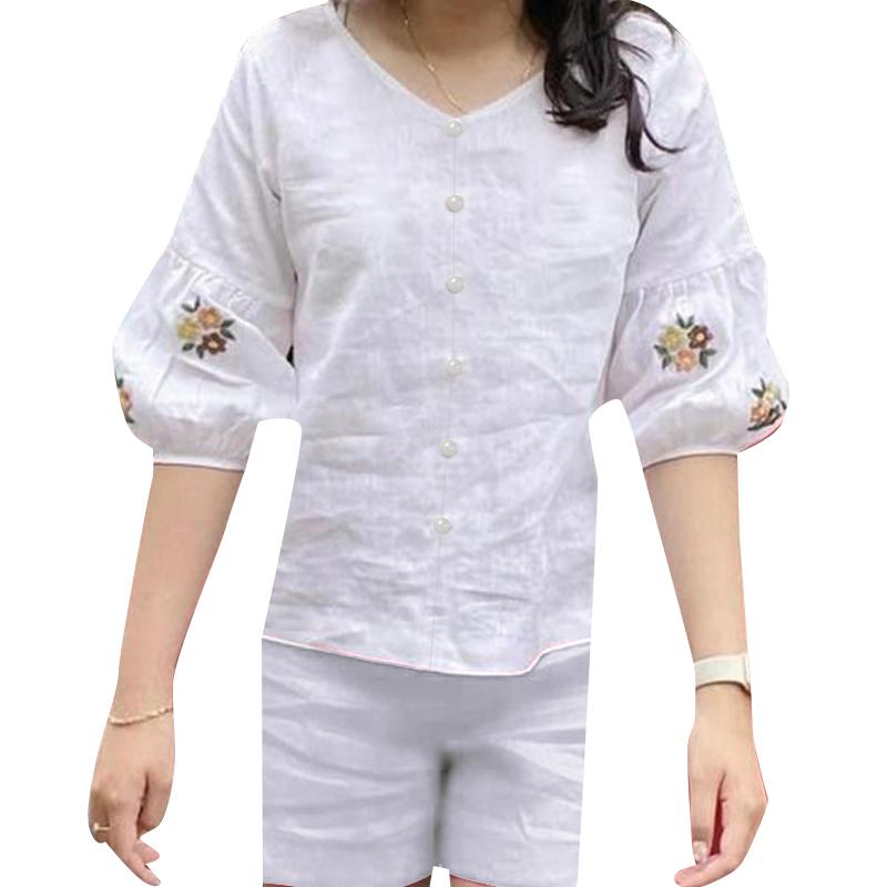 ZANZEA Женская блузка с вышивкой и шорты повседневные комплекты из двух предметов 4XL
ZANZEA Женская блузка с вышивкой и шорты повседневные комплекты из двух предметов 4XL