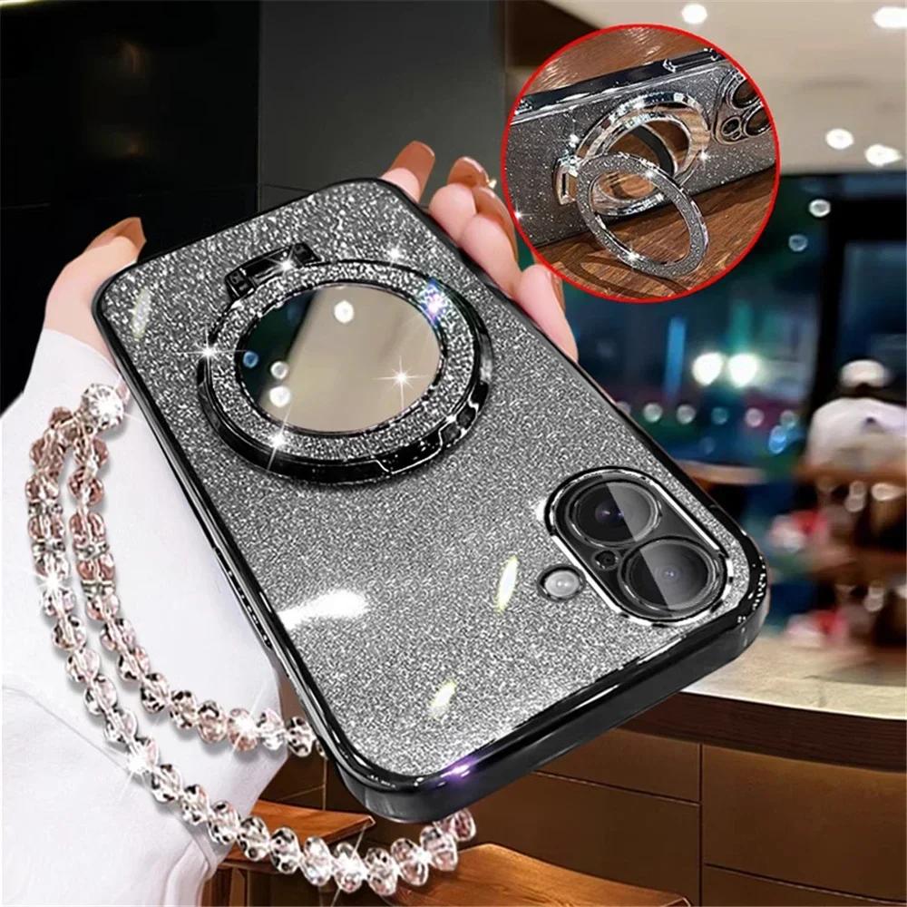 Poco M6 Pro 4G Case Glitter Crystal Bracelet Mirror Phone Holder Case For Xiaomi Poco M6 M6 Pro F6 F6 Pro POCO C65 Plating Cover POCO F6 Pro 5G
Poco M6 Pro 4G Case Glitter Crystal Bracelet Mirror Phone Holder Case For Xiaomi Poco M6 M6 Pro F6 F6 Pro POCO C65 Plating Cover POCO F6 Pro 5G