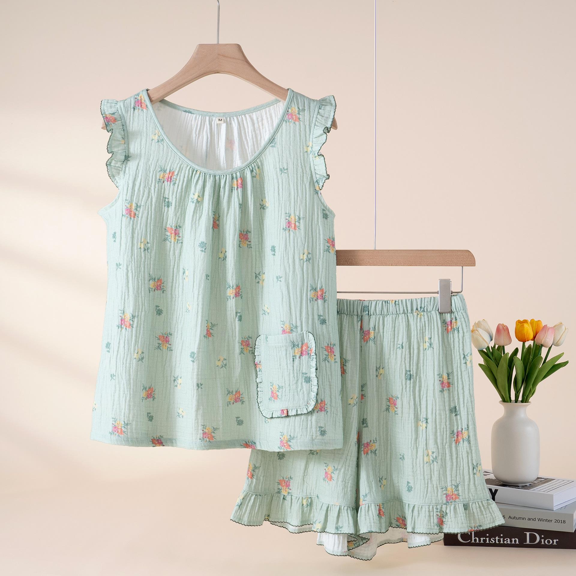 Women s Summer Pajamas: Cute Loose Fit, Pure Cotton Gauze, Short Sleeves & Pants, Thin Style, Outdoor Friendly M
Women s Summer Pajamas: Cute Loose Fit, Pure Cotton Gauze, Short Sleeves & Pants, Thin Style, Outdoor Friendly M