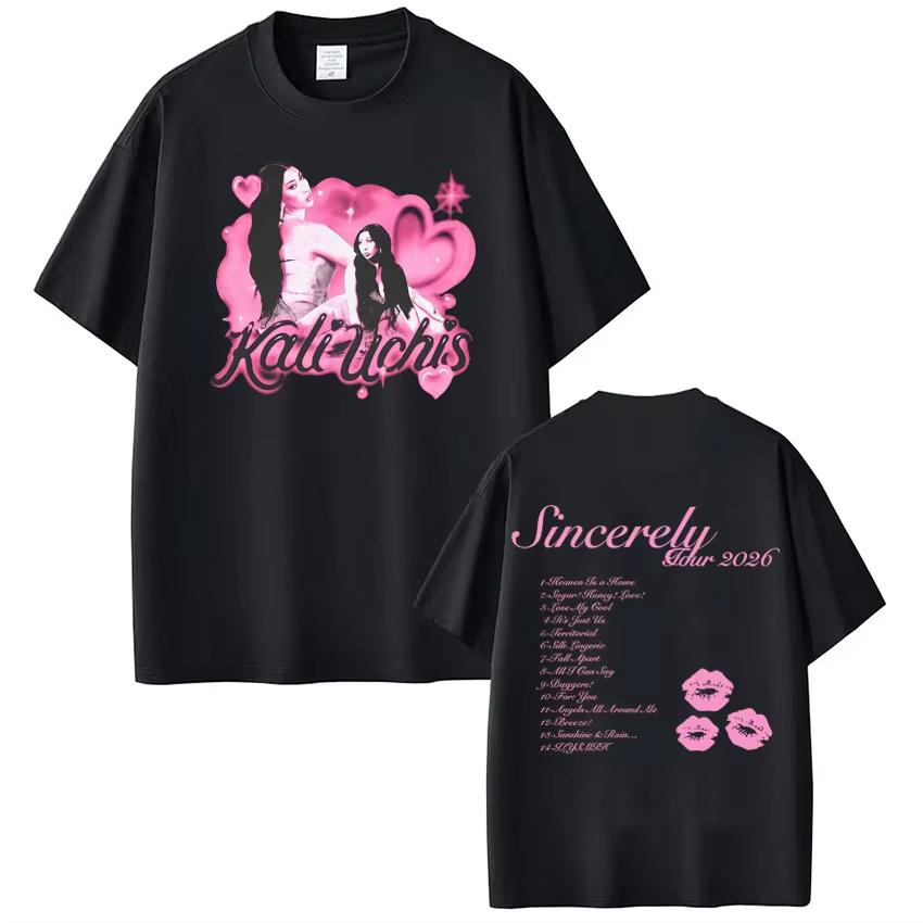 KALI UCHIS Sincerely Tour 2026 Print Tshirt Men Women Fashion Vintage Tshirt Summer otton Casual Aesthetics TShirts Fan Gifts 2XL
KALI UCHIS Sincerely Tour 2026 Print Tshirt Men Women Fashion Vintage Tshirt Summer otton Casual Aesthetics TShirts Fan Gifts 2XL