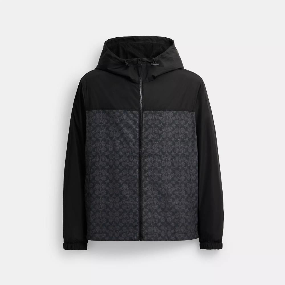 Coach Signature Full Zip WIndbreaker In Recycled Polyester Charcoal Signature Large
Coach Signature Full Zip WIndbreaker In Recycled Polyester Charcoal Signature Large