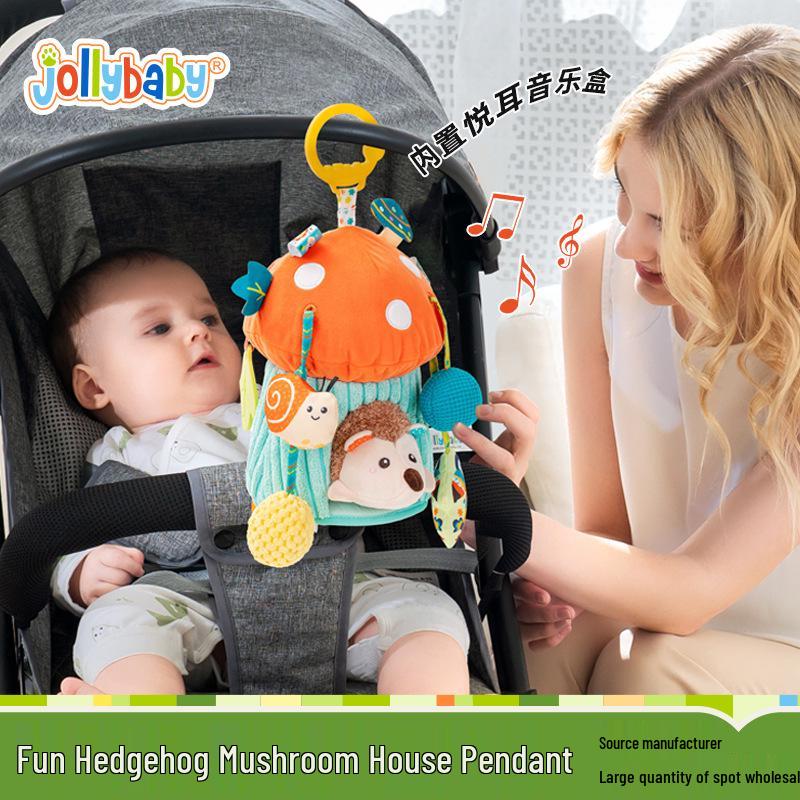 Jollybaby Hedgehog Mushroom House: Baby Pull String Music Pendant and Head-Up Practice Scratch-Off Game Soother.
Jollybaby Hedgehog Mushroom House: Baby Pull String Music Pendant and Head-Up Practice Scratch-Off Game Soother.