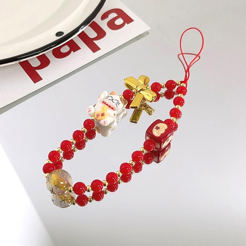 Year Red Beaded Phone Lanyard Wristband For Girls Mobile Phone Chain Handmade Beads Cellphone Strap Keyring Camera Pendant
Year Red Beaded Phone Lanyard Wristband For Girls Mobile Phone Chain Handmade Beads Cellphone Strap Keyring Camera Pendant