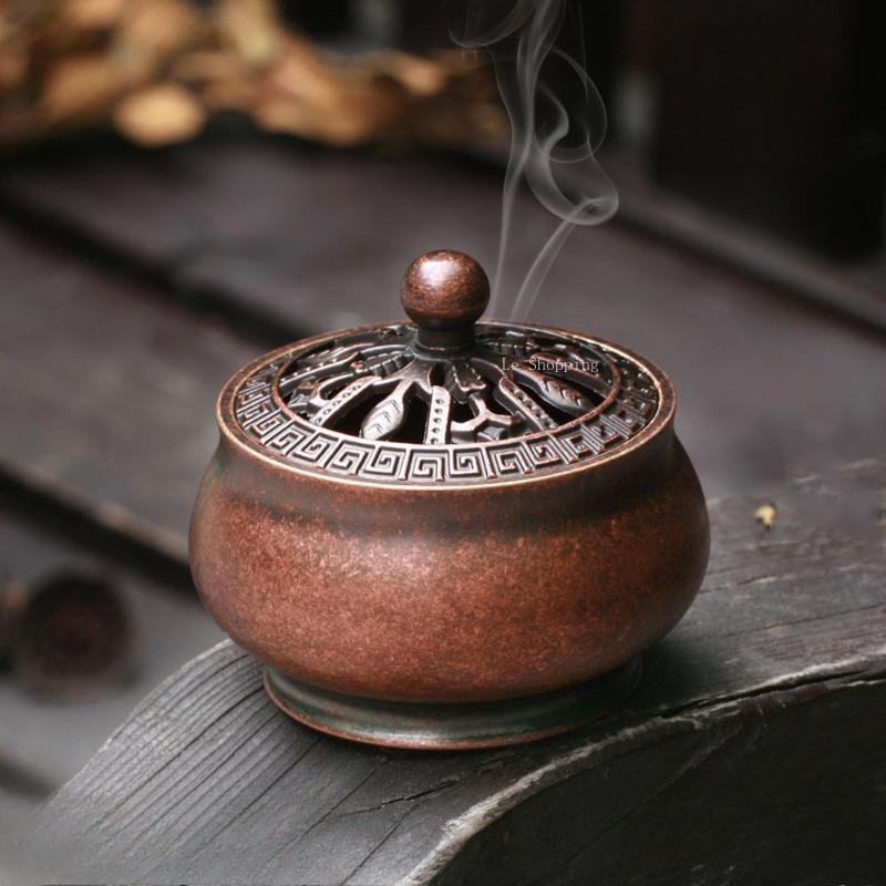 Antique Pure Copper Incense Burner/Bedroom Incense Coil Joss Stick Censer Religious Supplies Indoor Air Purification Products
Antique Pure Copper Incense Burner/Bedroom Incense Coil Joss Stick Censer Religious Supplies Indoor Air Purification Products