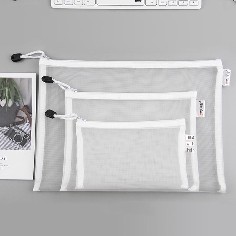 A4 Thickened Zippered Nylon Mesh File Bag and A6 Pencil Case 20cm×9cm Small Pencil Case білий
A4 Thickened Zippered Nylon Mesh File Bag and A6 Pencil Case 20cm×9cm Small Pencil Case білий