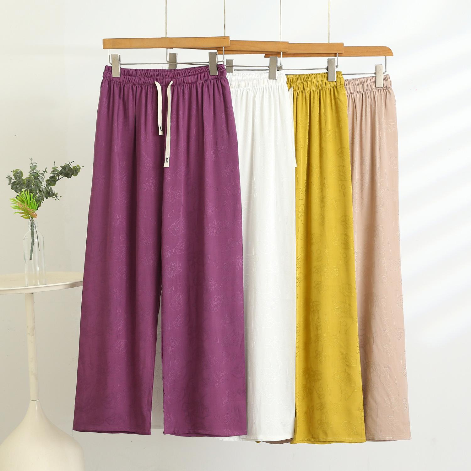 2025 Spring/Summer Chinese Style Slimming High-Waisted Satin Jacquard Wide-Leg Floor-Length Pants 3XL
2025 Spring/Summer Chinese Style Slimming High-Waisted Satin Jacquard Wide-Leg Floor-Length Pants 3XL