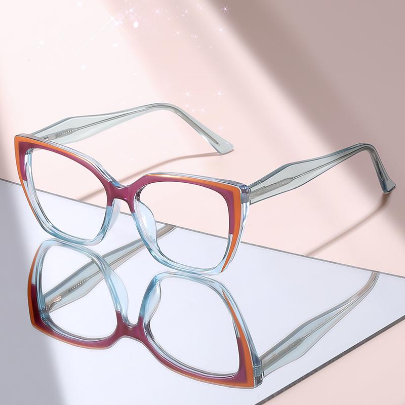 New Model Chic Cat-Eye Glasses: Transparent Frame with Two-Tone Accents, Fashion Eyewear for Women
New Model Chic Cat-Eye Glasses: Transparent Frame with Two-Tone Accents, Fashion Eyewear for Women