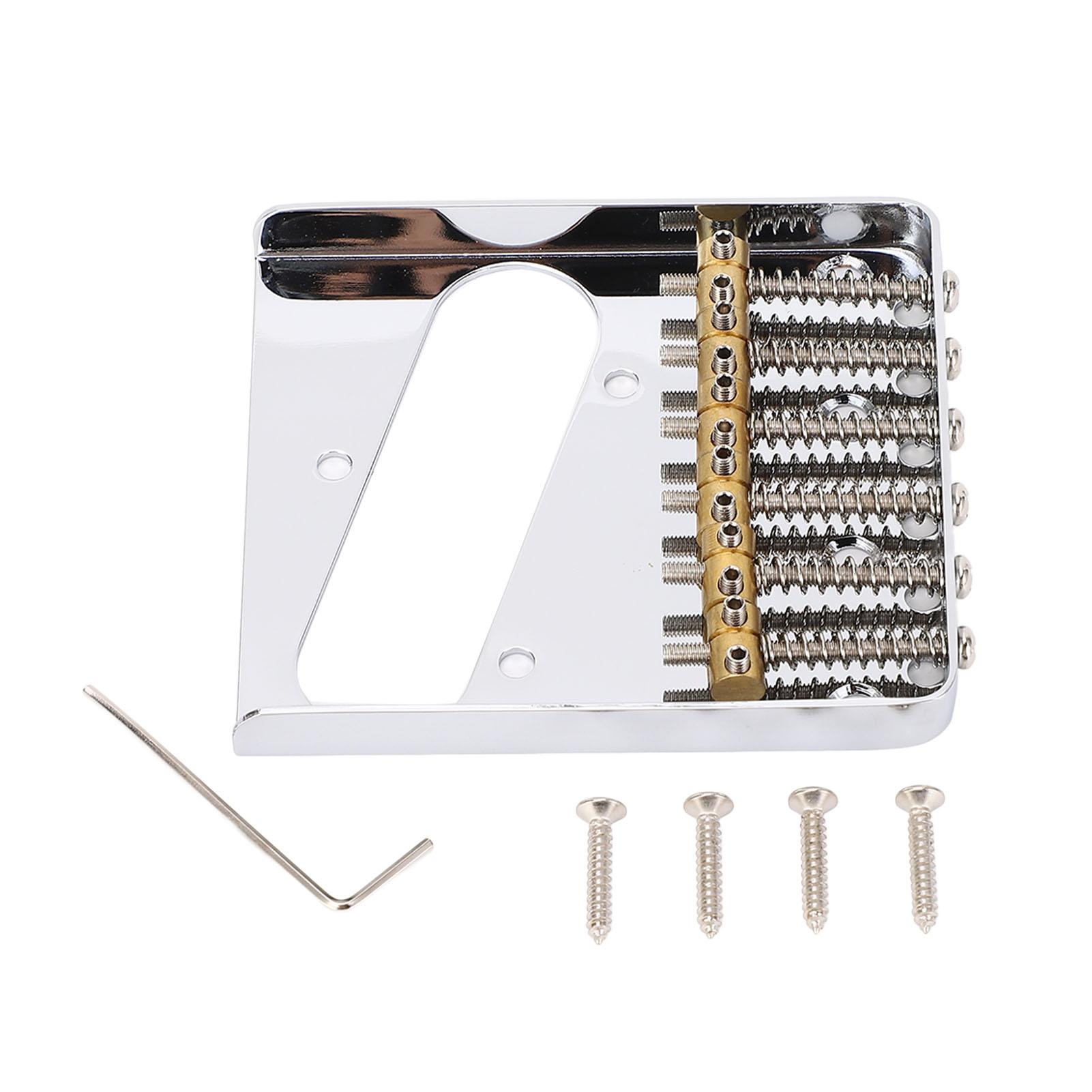 54mm Guitar Bridge with Brass Barrel Saddles 6 String Metal Bridge Replacement for Telecaster
54mm Guitar Bridge with Brass Barrel Saddles 6 String Metal Bridge Replacement for Telecaster