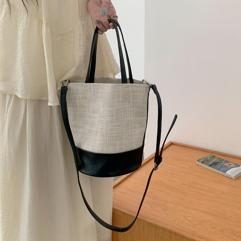 Korean Canvas Colorblock Bucket Bag - Women s Versatile Summer Handbag with Large Capacity, Shoulder and Crossbody Options
Korean Canvas Colorblock Bucket Bag - Women s Versatile Summer Handbag with Large Capacity, Shoulder and Crossbody Options