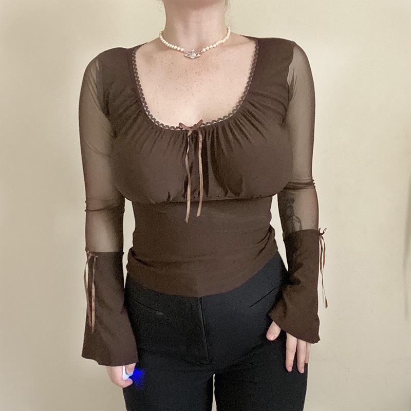WannaThis Women Flare Full Sleeve Tshirt Slim Elegant Mesh Patchwork Прозрачная High Street Винтажная футболка 2022 Топы
WannaThis Women Flare Full Sleeve Tshirt Slim Elegant Mesh Patchwork Прозрачная High Street Винтажная футболка 2022 Топы
