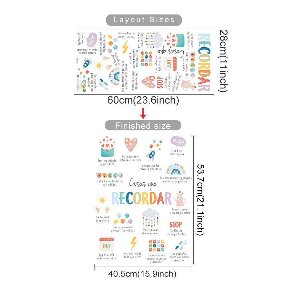 Spanish/English Things To Remember Kids Wall Sticker Art Spanish Office Decor Spanish or English Calming Corner Baby Room Decor
Spanish/English Things To Remember Kids Wall Sticker Art Spanish Office Decor Spanish or English Calming Corner Baby Room Decor