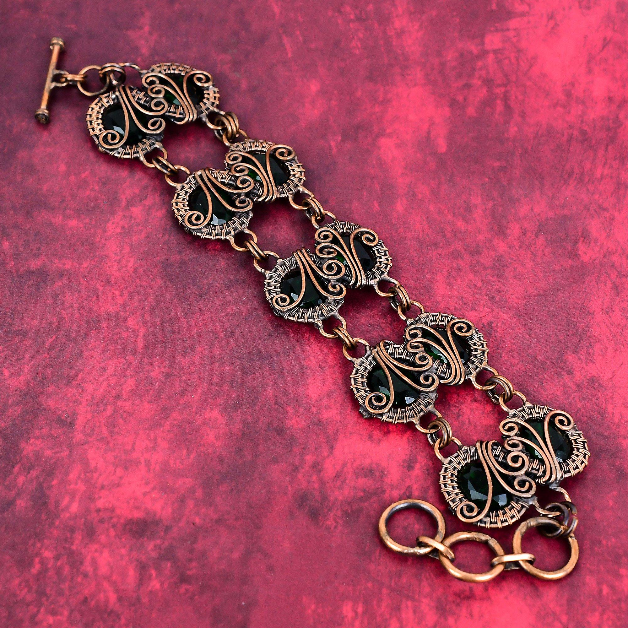 Chrome diopside bracelet copper wire wrapped jewelry adjustable chain gemstone bracelet handmade copper wire wrap bracelet anniversary gifts Adjustable
Chrome diopside bracelet copper wire wrapped jewelry adjustable chain gemstone bracelet handmade copper wire wrap bracelet anniversary gifts Adjustable