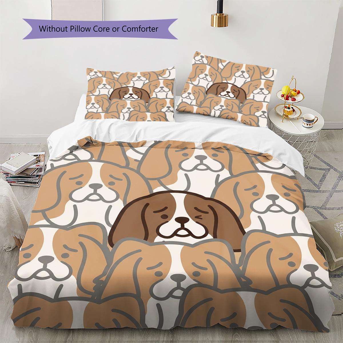 Basset Hound Pattern Bedding Quilt Set Quilt Cover Pillowcase Home Decoration Birthday Gift (1 * duvet cover + 2 * pillowcase, without core) 135x200cm
Basset Hound Pattern Bedding Quilt Set Quilt Cover Pillowcase Home Decoration Birthday Gift (1 * duvet cover + 2 * pillowcase, without core) 135x200cm