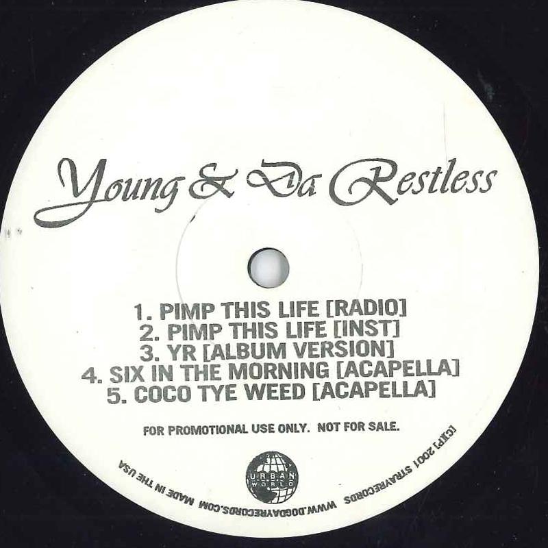 12inch Record YOUNG & DA RESTLESS - Six In The Morning STY140030DJ STRAY RECORDS 2001 US Rap & Hip-Hop/R&B Used
12inch Record YOUNG & DA RESTLESS - Six In The Morning STY140030DJ STRAY RECORDS 2001 US Rap & Hip-Hop/R&B Used