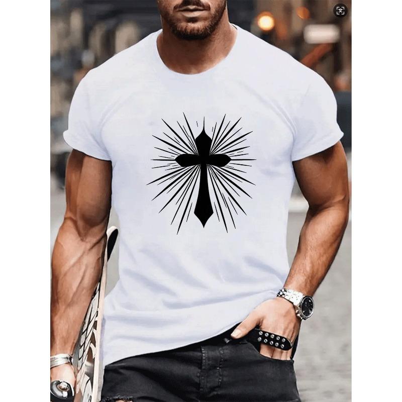 European sizes Light of Faith Cross Print, Casual Short-sleeved T-shirt, Short-sleeved Top, Patterned Printed Round-neck T-shirt 4XL білий
European sizes Light of Faith Cross Print, Casual Short-sleeved T-shirt, Short-sleeved Top, Patterned Printed Round-neck T-shirt 4XL білий