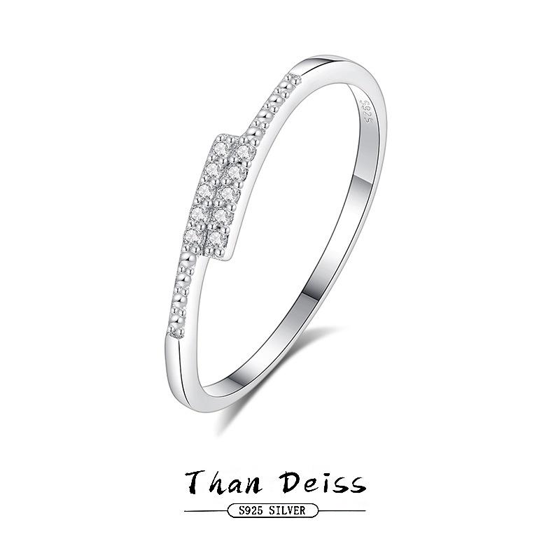 S925 Sterling Silver Diamond Row Stackable Women s Ring - Simple, Versatile, and Fashionable Pinky Ring Size 8
S925 Sterling Silver Diamond Row Stackable Women s Ring - Simple, Versatile, and Fashionable Pinky Ring Size 8