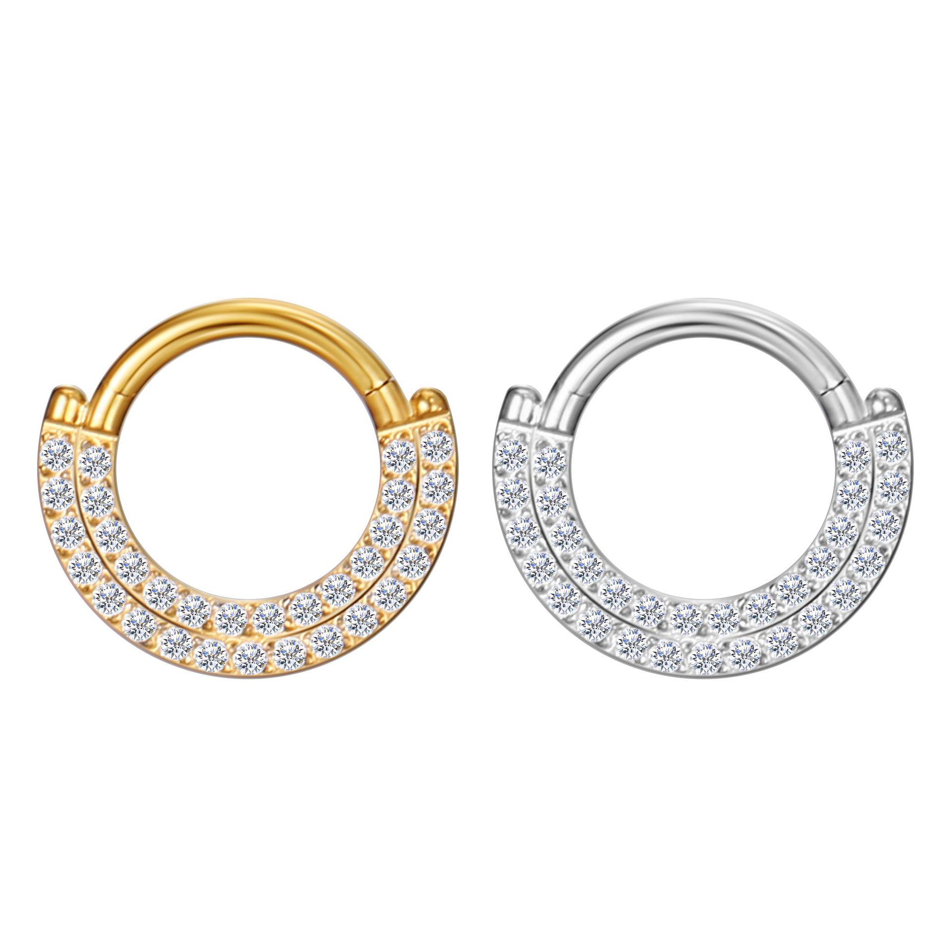 European & American 316L Stainless Steel Inlaid Stone Nose Ring Hoop & Septum Earring Combination 6mm серебряный
European & American 316L Stainless Steel Inlaid Stone Nose Ring Hoop & Septum Earring Combination 6mm серебряный